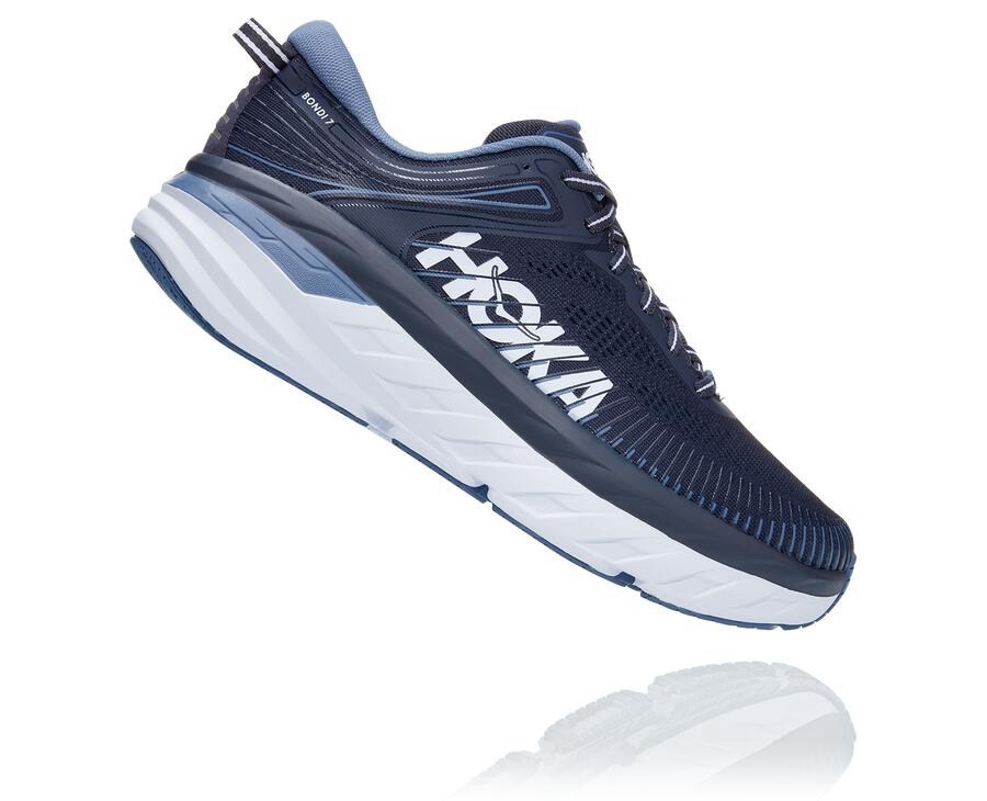 Tenis Hoka One One Masculino Azul Marinho - Bondi 7 - 839-RYJLSA